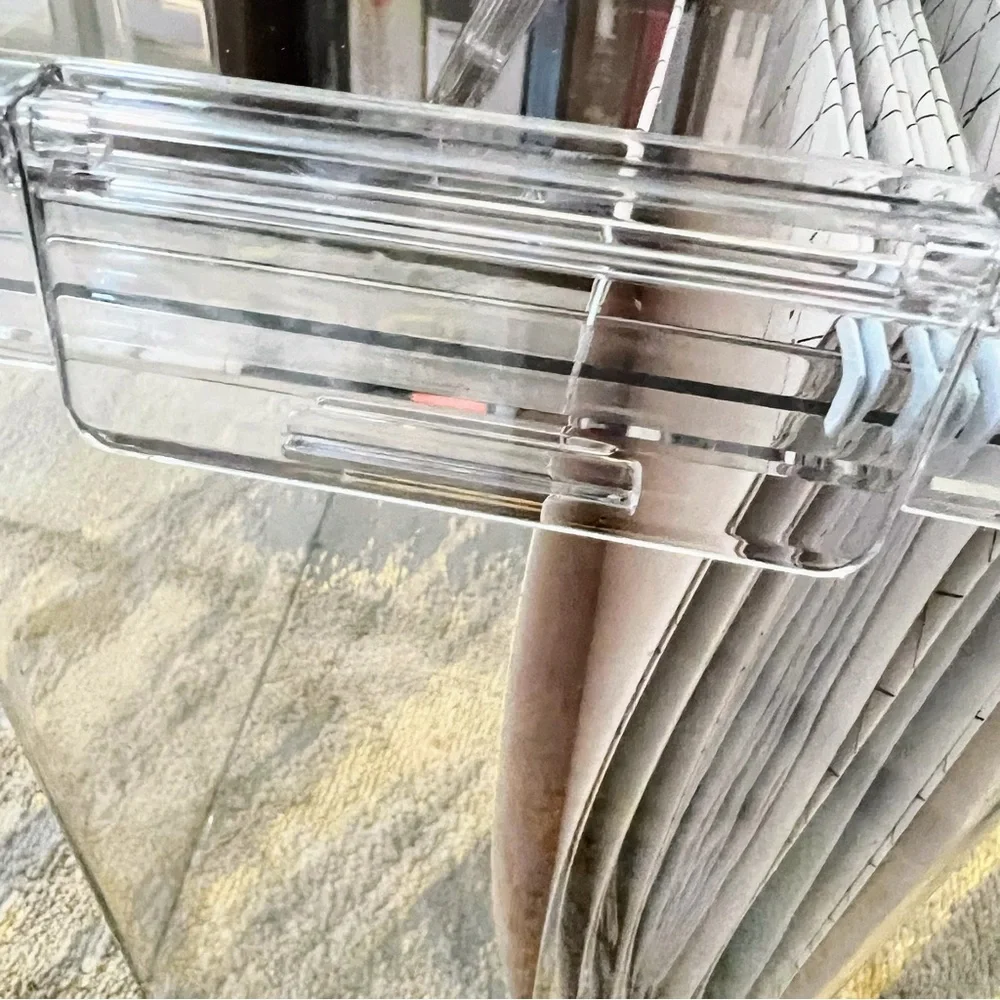 Clear Letter Hanging File Folder Storage Case with Latching Lid & Handle